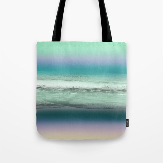 Twilight Sea in Shades of Green and Lavender Tote Bag