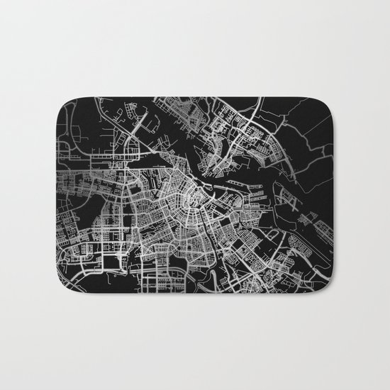 Amsterdam map Bath Mat