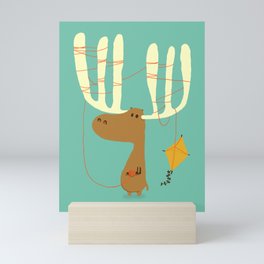 A moose ing Mini Art Print