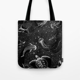 Cosmic Ocean (Black Version) Tote Bag