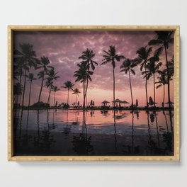 Sunset at Negombo Beach Serving Tray