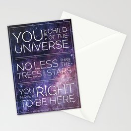 Child of the Universe Stationery Cards