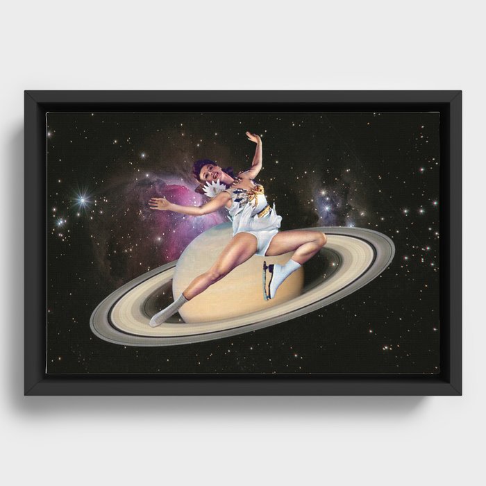Saturn Queen // Skating in Space Framed Canvas