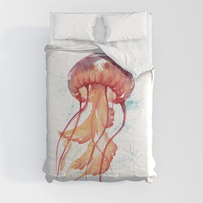 watercolor jellyfish Comforter
