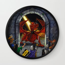 Gateway to Adventure Wall Clock | Dwarf, Painting, Sorceress, Fantasy, Oil, Paladin, Cleric, Witch, Wizard, Warrior 
