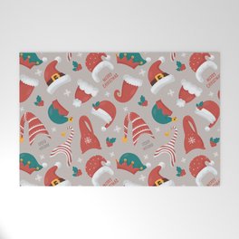 Christmas gnomes seamless pattern Welcome Mat
