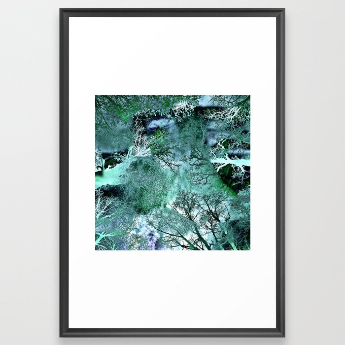 Monkey Life in the Green Bush of Ghosts Framed Art Print