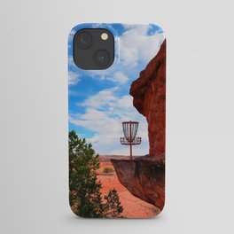 Disc Golf Basket in Moab Utah iPhone Case