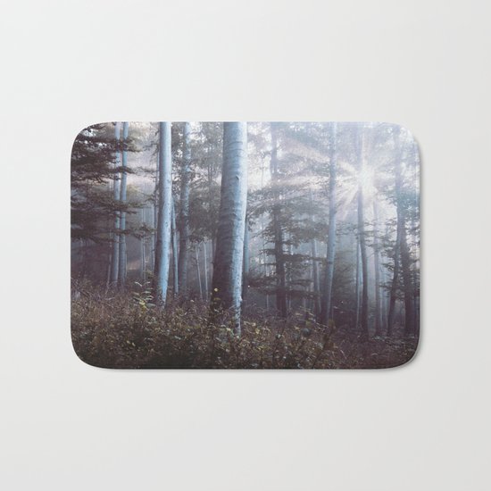 Forest Trees Sunrise Bath Mat