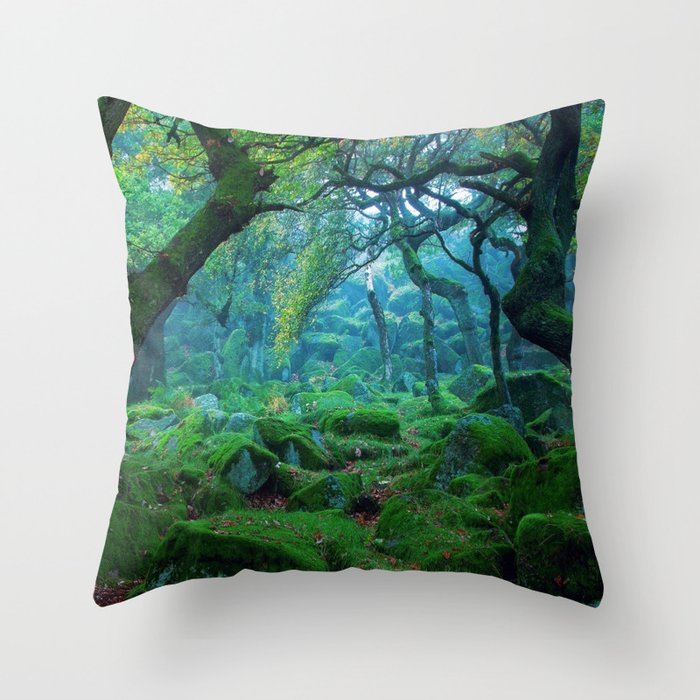 Enchanted forest mood Throw Pillow