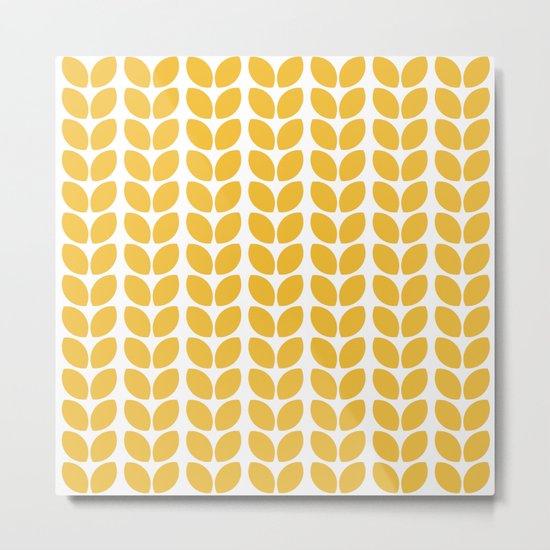 leaves - yellow Metal Print
