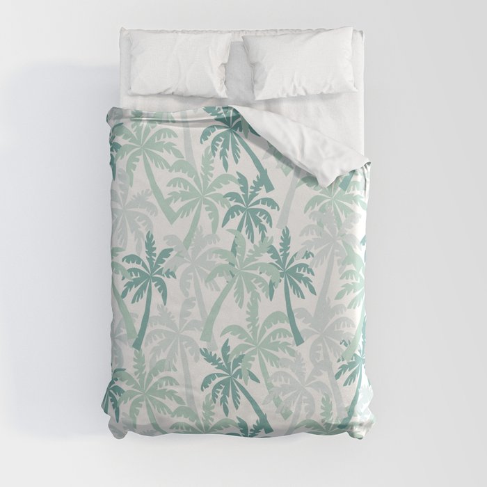 Peaceful Palm Trees Pattern Duvet Cover
