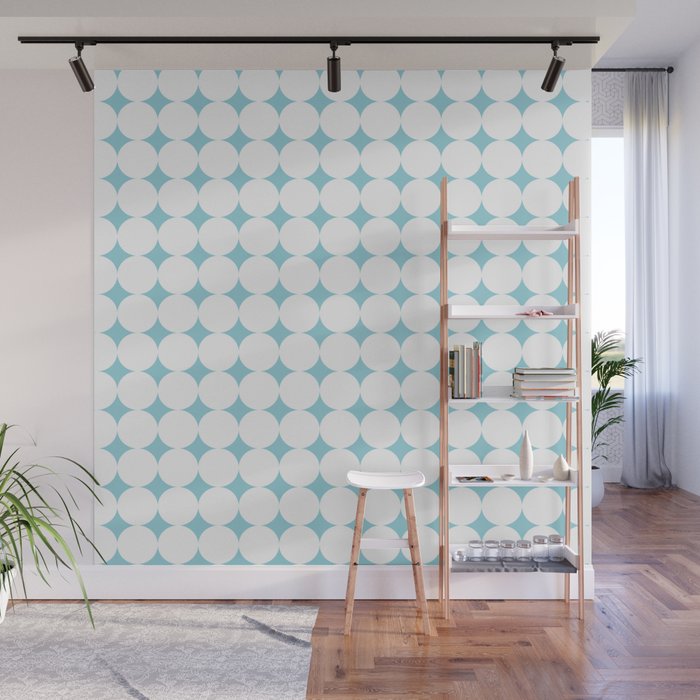 White Summer Dots - Small Wall Mural