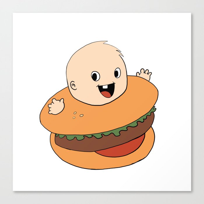 Hamburger Baby Canvas Print