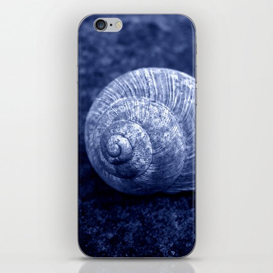 blue snail shell iPhone & iPod Skin