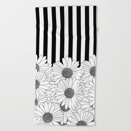 Daisy Stripe Beach Towel