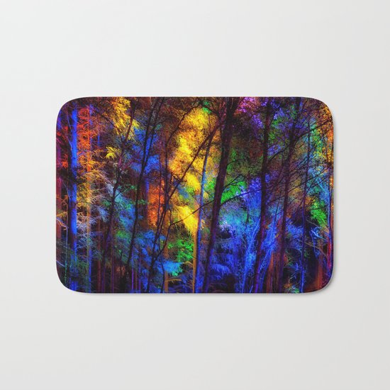 Rainbow Enchanted Forest Bath Mat