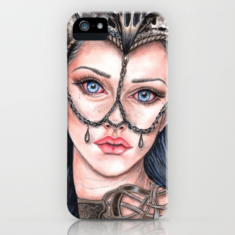 Viking Warrior Princess Fantasy Art Skull Crown Laurie Leigh Iphone Case
