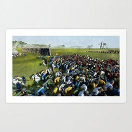 Medieval Army in Battle Art Print