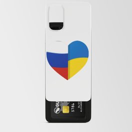 Heart for Russia and Ukrainia Peace and love no war Android Card Case