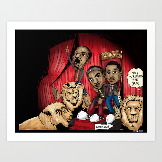 Miami Heat "Hater Lion" Poster Art Print