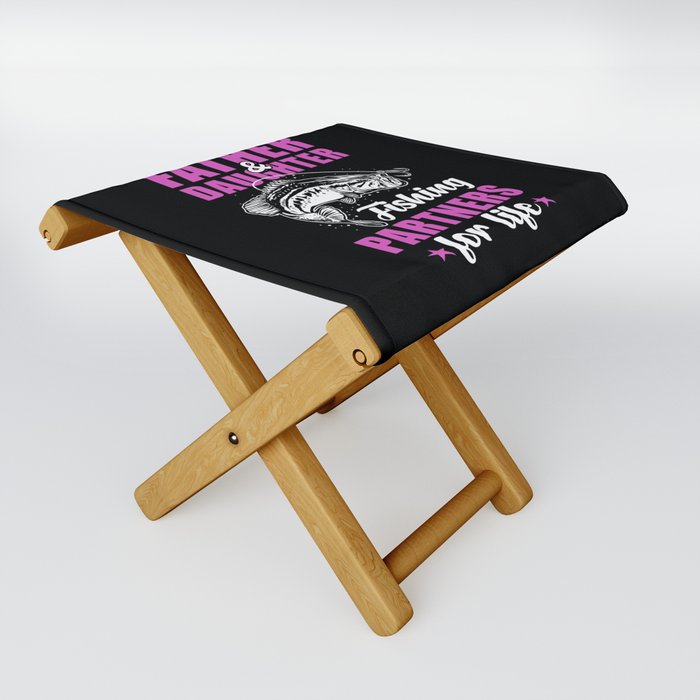 Angler Father And Daugther Fishing Partners For Life Folding Stool