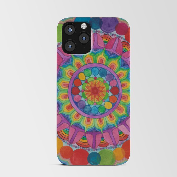 Rainbow Shine Mandala iPhone Card Case