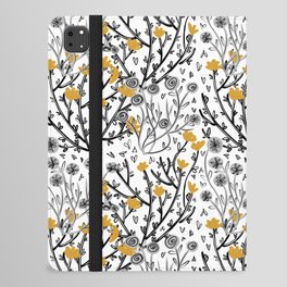 Flowering Bush - BW iPad Folio Case