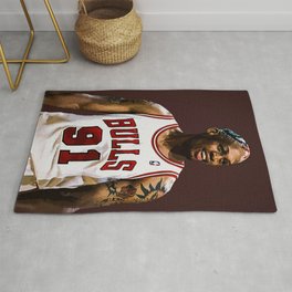Dennis Rodma-n Poster, NB-A Print, Basketbal-l Artwork, NB-A Print, Chicago Bull-s Print, Sport Poster, Gift for him, Gift for boyfriend, Poster Rug