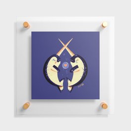 Narwhals Love Cuddles Floating Acrylic Print