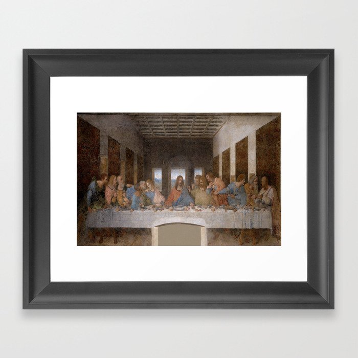 Leonardo Da Vinci Ultima Cena The Last Supper Framed Art Print By Oldking Society6