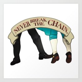 Blackbeard and Stede: Never Break the Chain Art Print