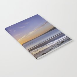 New Zealand Photography - Wonderful Sunset Over The Desolate Beach Notebook