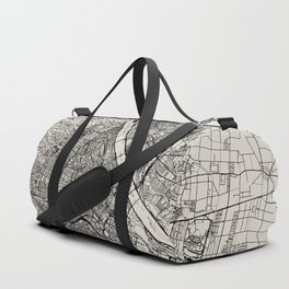 Vienna-Austria - Black and White Map Duffle Bag