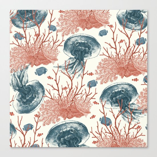 Aquatic Pattern Canvas Print