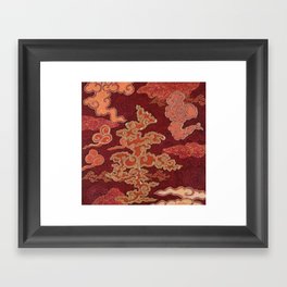 Crimson Clouds Framed Art Print