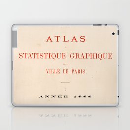 'Atlas Statistique Graphique' French Book Title Page Laptop & iPad Skin