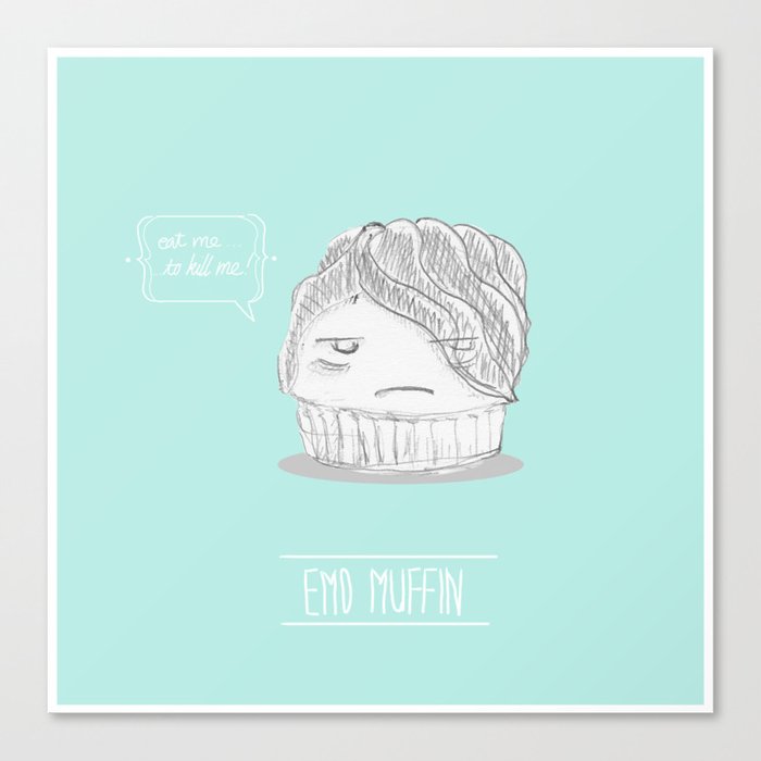 emo muffin Canvas Print