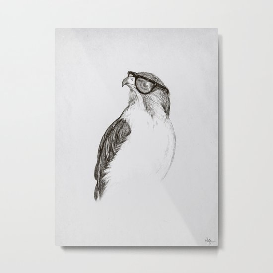 Hawk with Poor Eyesight Metal Print