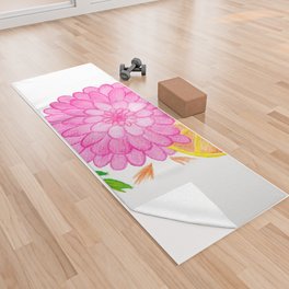 flowers and fruits Yoga Towel