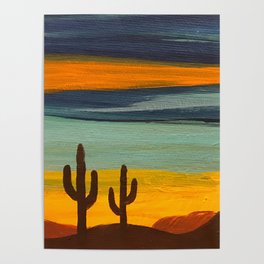 Saguaro Sunset Poster
