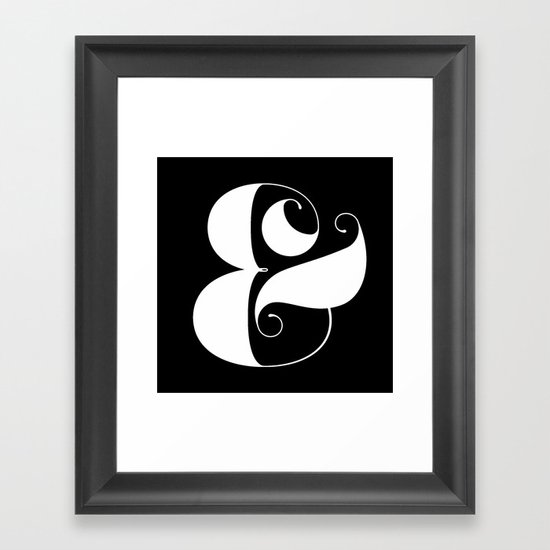 Inverse Ampersand Framed Art Print
