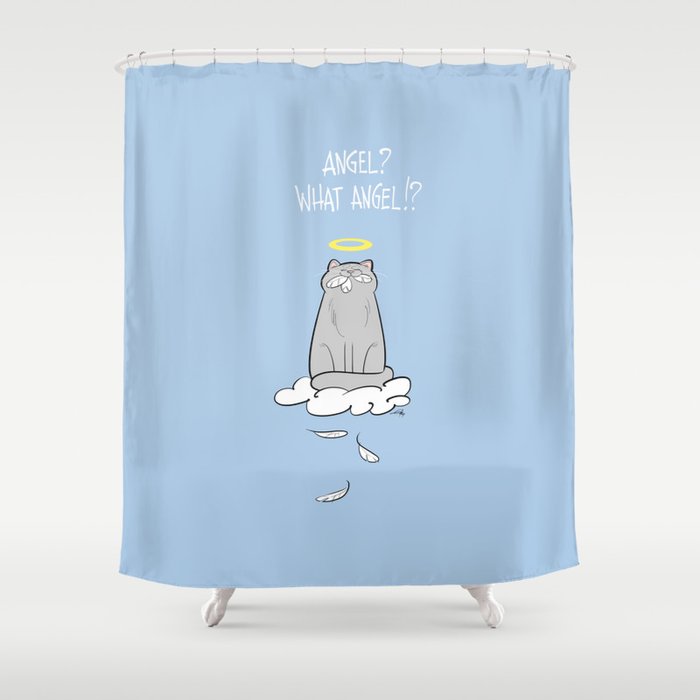 Angel? What Angel!? Shower Curtain