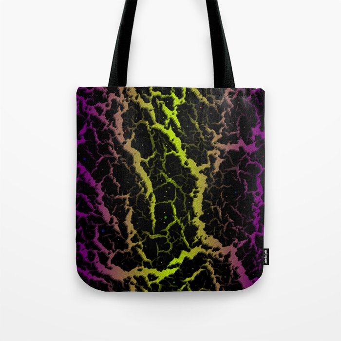 Cracked Space Lava - Purple/Lime Tote Bag