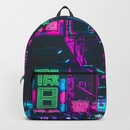 Hong Kong Neon Aesthetic Backpack | City, Japan, Graphicdesign, Vaporwave, Aesthetic, Scifi, 90S, Tokyo, Colors, Neon 