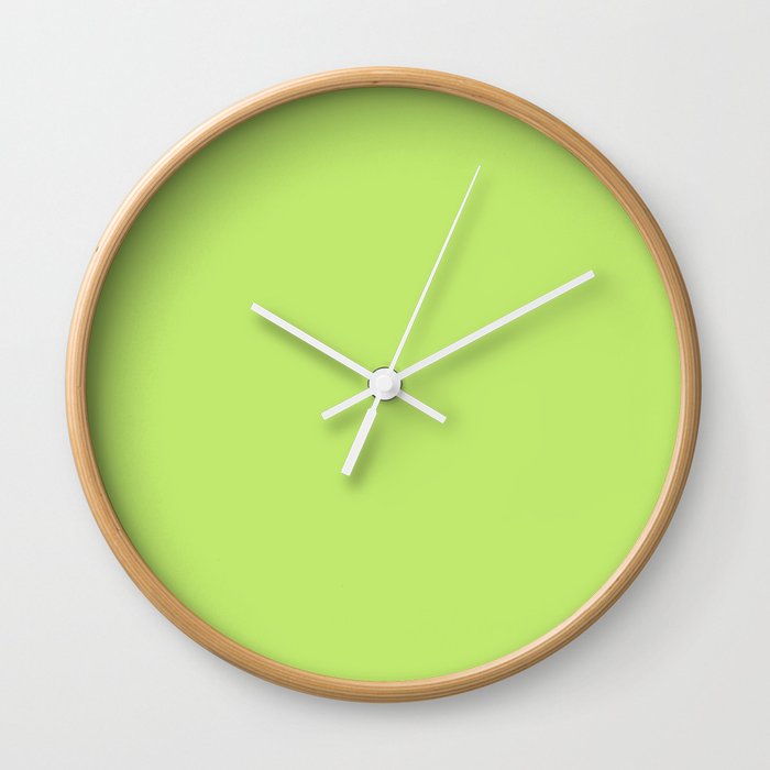 Solid Lime Color Wall Clock