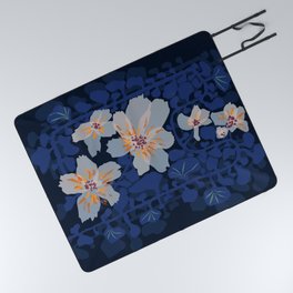Orchid shadow blue notes Picnic Blanket