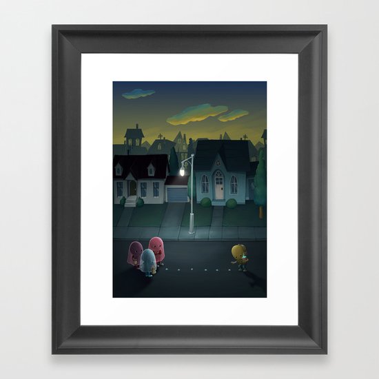 Pacman: Halloween Edition Framed Art Print