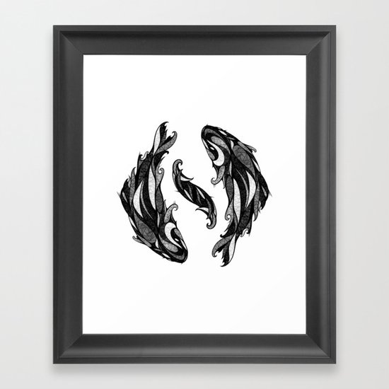 Signs of the Zodiac - Pisces Framed Art Print