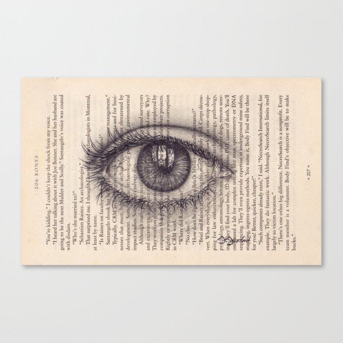 Eye in a Book Canvas Print